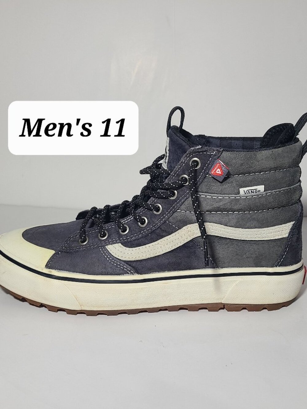 Vans Sk8-Hi MTE Primaloft Waterproof Men's Gray/Black/White Shoes Size 11